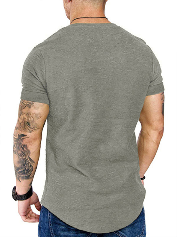 Short-sleeved bamboo cotton round neck T-shirt - Serenity Land fashion