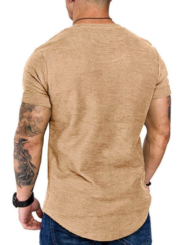 Short-sleeved bamboo cotton round neck T-shirt - Serenity Land fashion