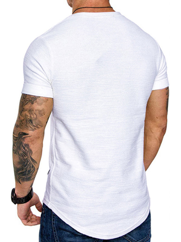 Short-sleeved bamboo cotton round neck T-shirt - Serenity Land fashion