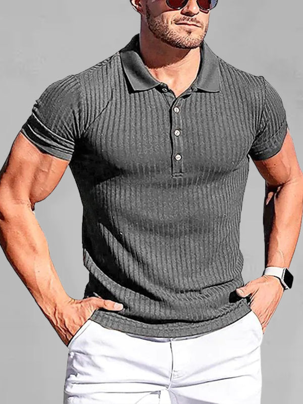 Vertical Stripe POLO Shirt
