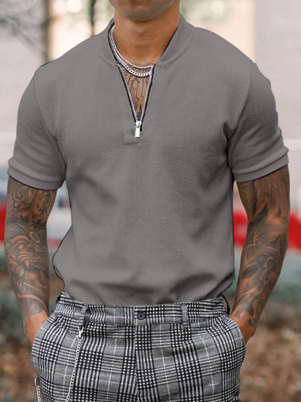 Solid Color Casual Short Sleeve T-shirt - Serenity Land fashion