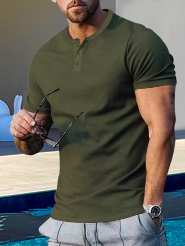 Men's Regular Fit Henley T-Shirt