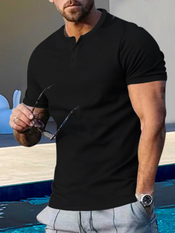 Men's Regular Fit Henley T-Shirt