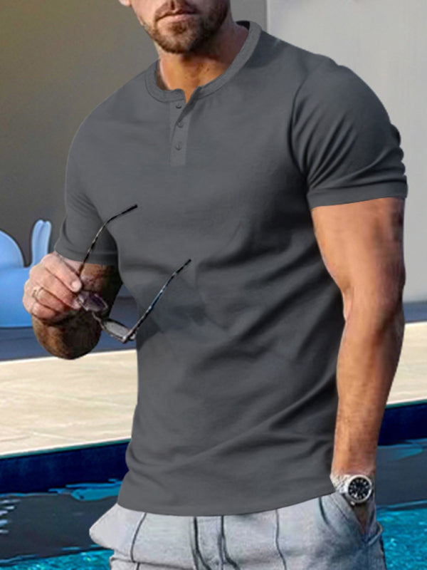 Men's Regular Fit Henley T-Shirt