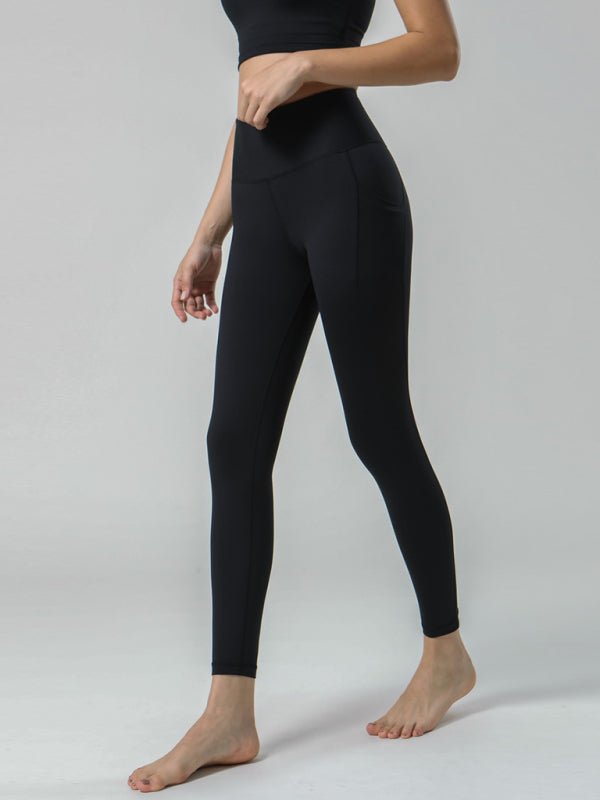 Double Sided Brushed Yoga Ninth Pants - Serenity Land fashion