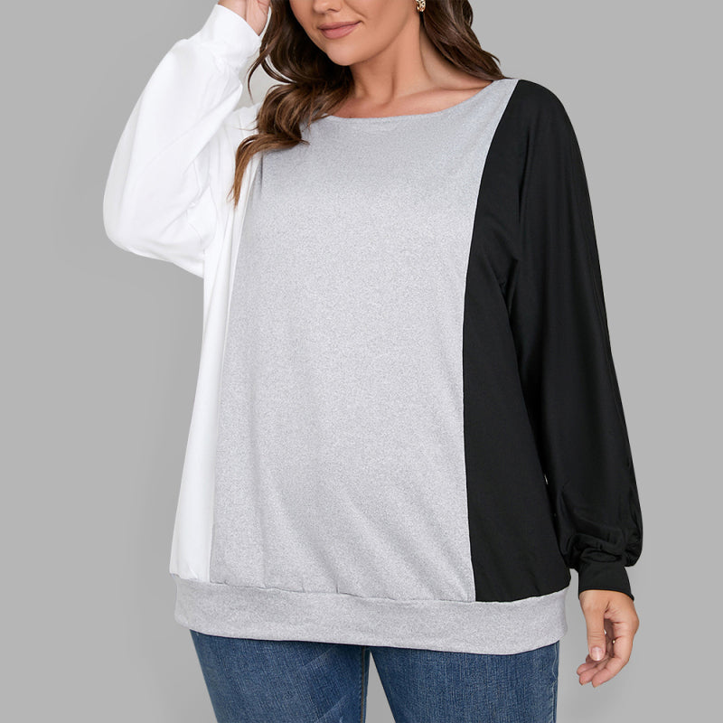 Color block crew neck T-shirt