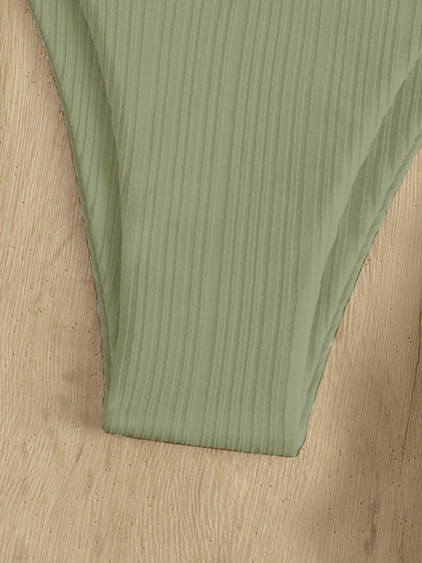 Women's solid color hoop sexy bikini sets - Serenity Land fashion