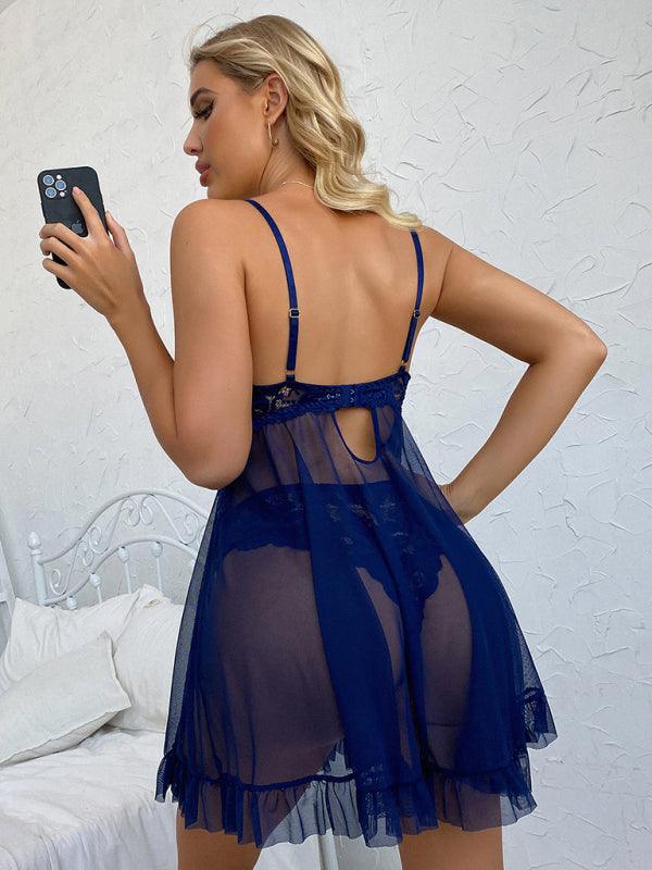 Women's V-neck lace suspender sets - Serenity Land fashion