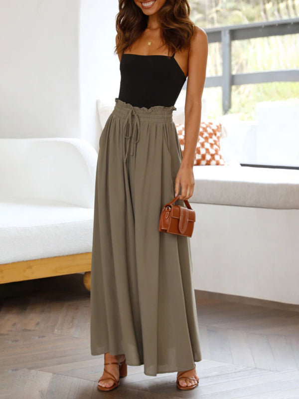 Wide-leg explosive casual trousers