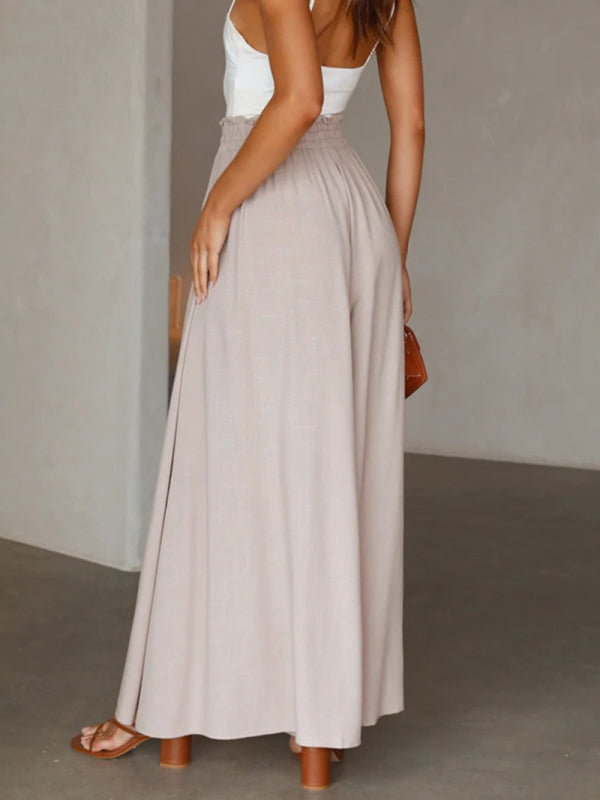 Wide-leg explosive casual trousers