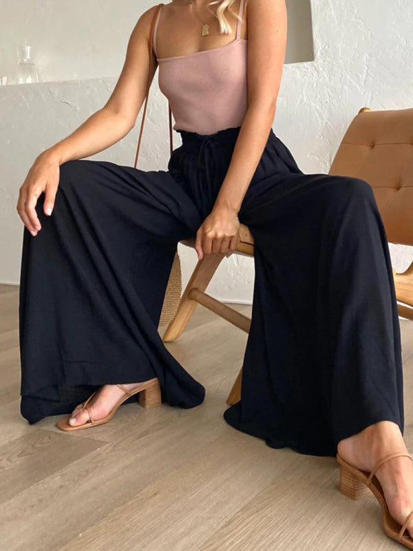 Wide-leg explosive casual trousers