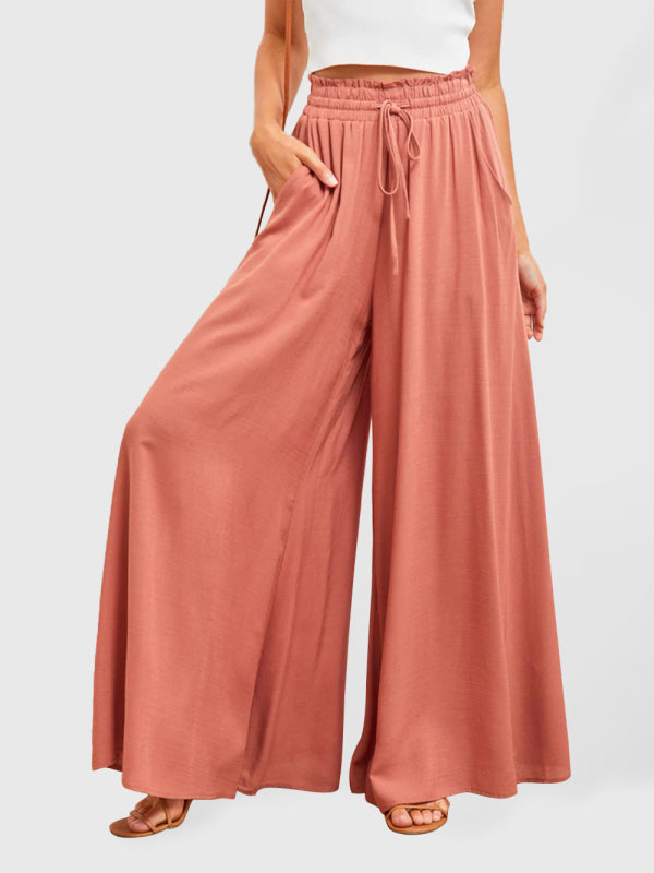 Wide-leg explosive casual trousers