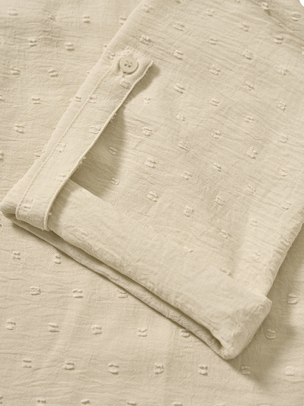 loose V-neck three-quarter sleeve top