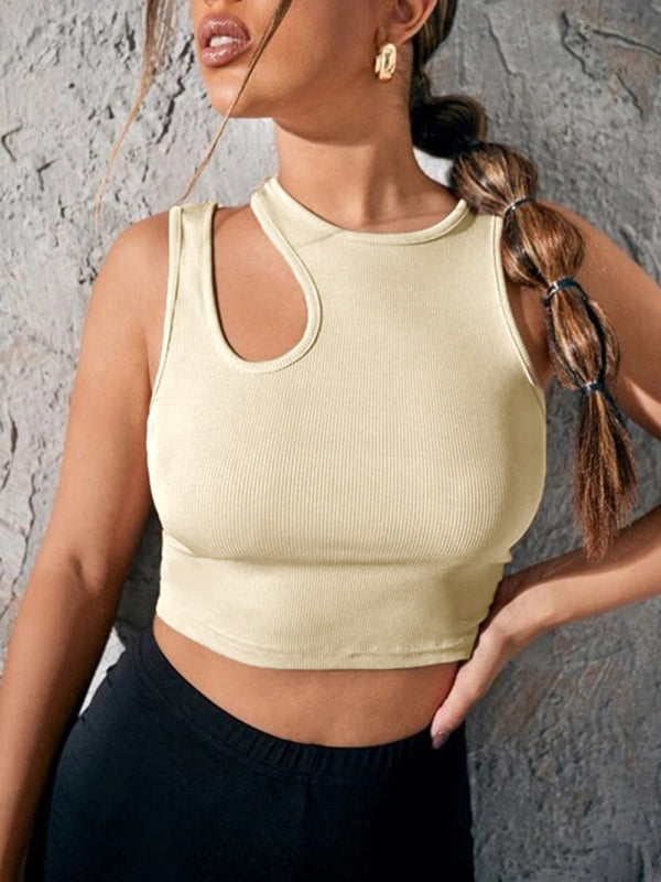 Women's Cut Out Ribbed Tank Top