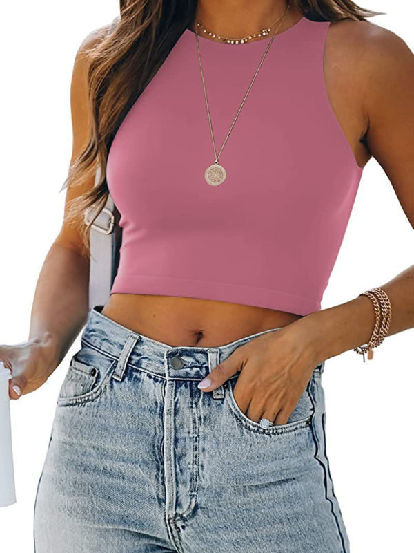 Solid Color Essential Crop Tank - Serenity Land fashion