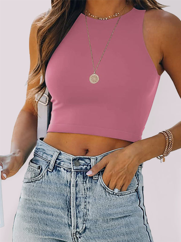 Solid Color Essential Crop Tank - Serenity Land fashion