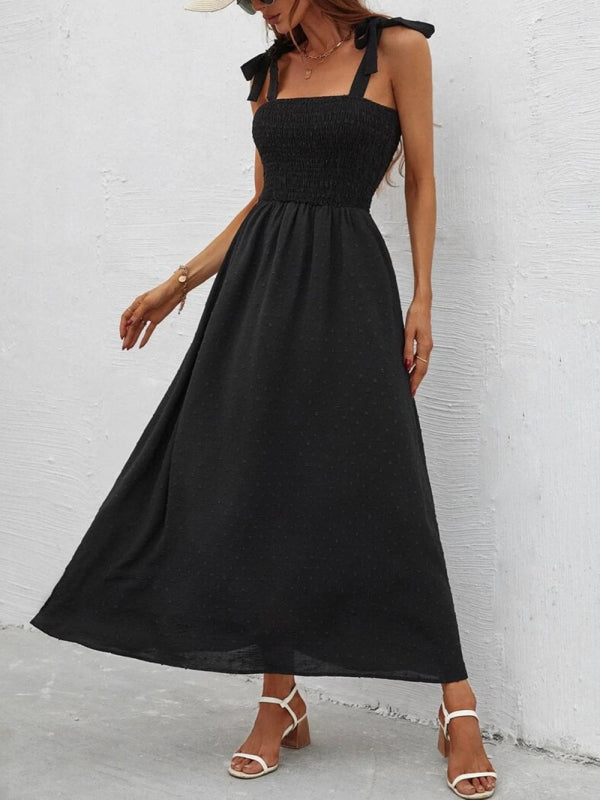 Floral Print Smocked Tiered Dress - Serenity Land fashion