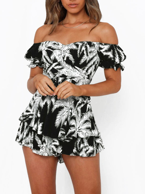 Floral Print Romper - Serenity Land fashion