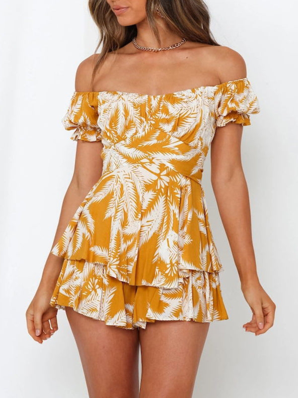 Floral Print Romper - Serenity Land fashion