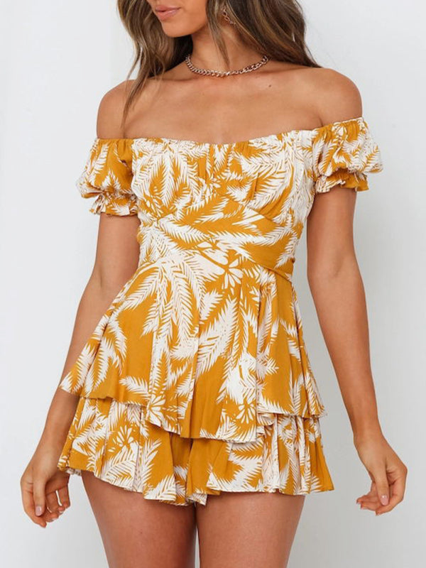 Floral Print Romper - Serenity Land fashion