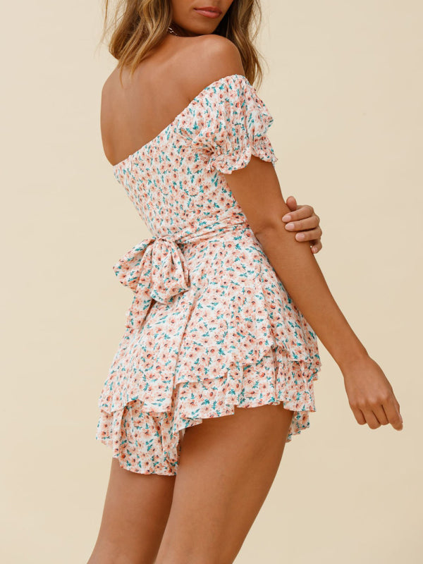 Floral Print Romper - Serenity Land fashion