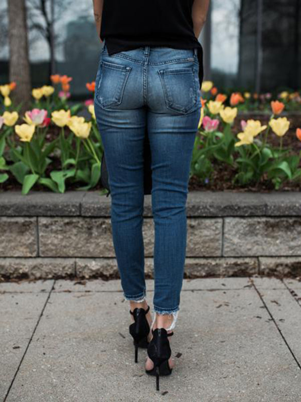 V2 Ripped Moto Skinny Jeans - Serenity Land fashion
