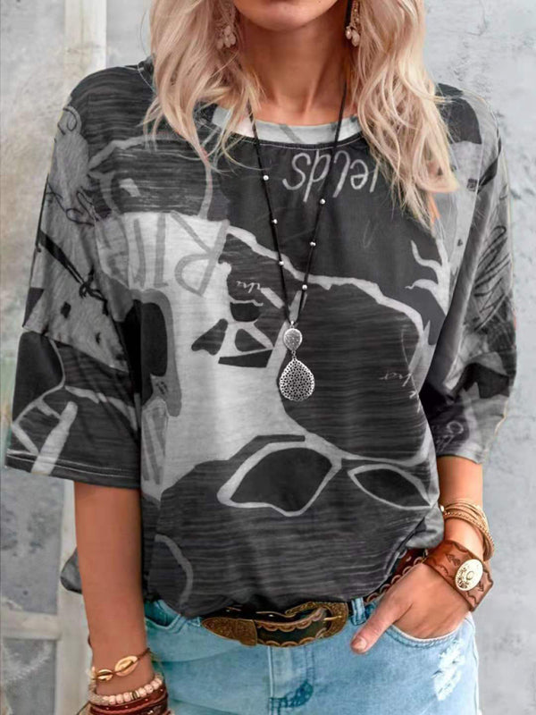 Gradient Color Short Sleeve T-shirt