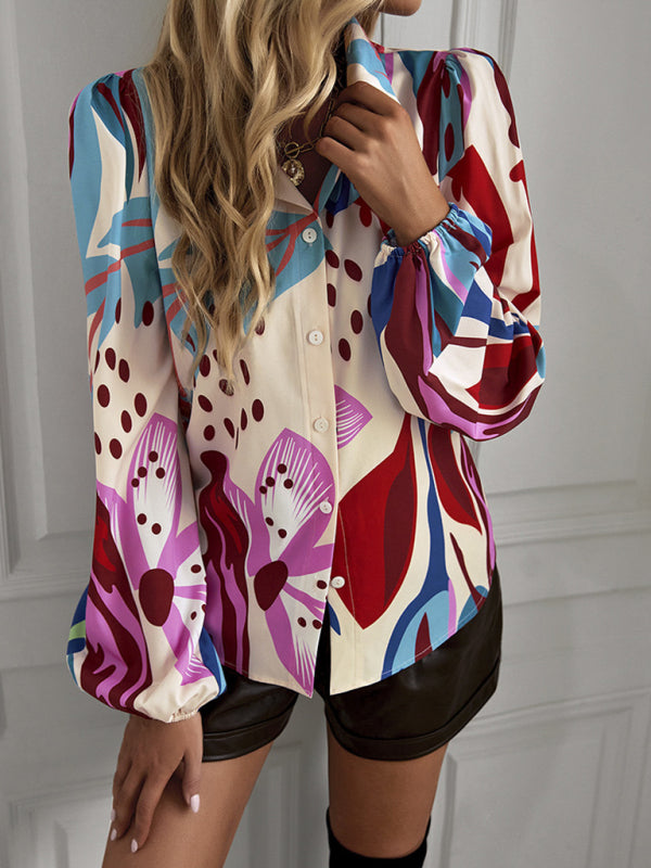 lantern sleeve shirt - Serenity Land fashion