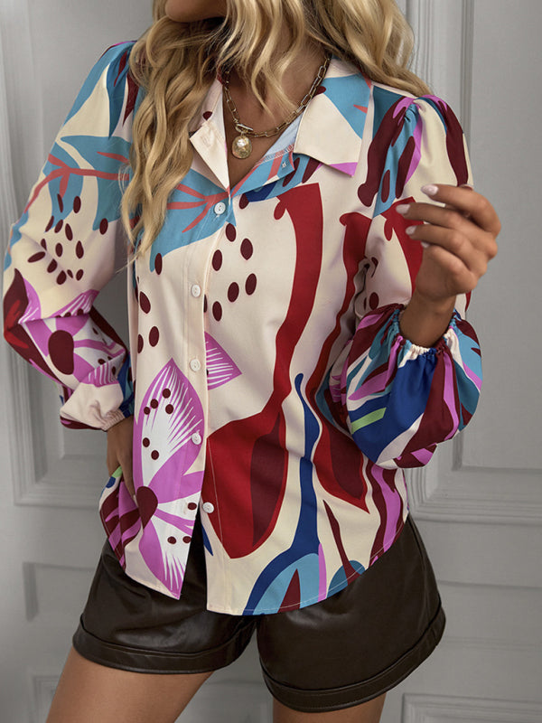 lantern sleeve shirt - Serenity Land fashion