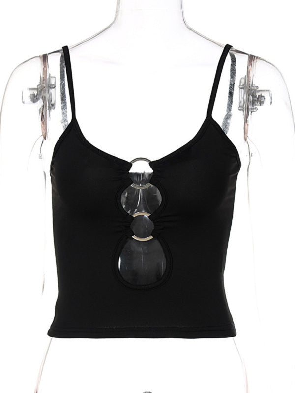 Hollow out navel camisole top - Serenity Land fashion
