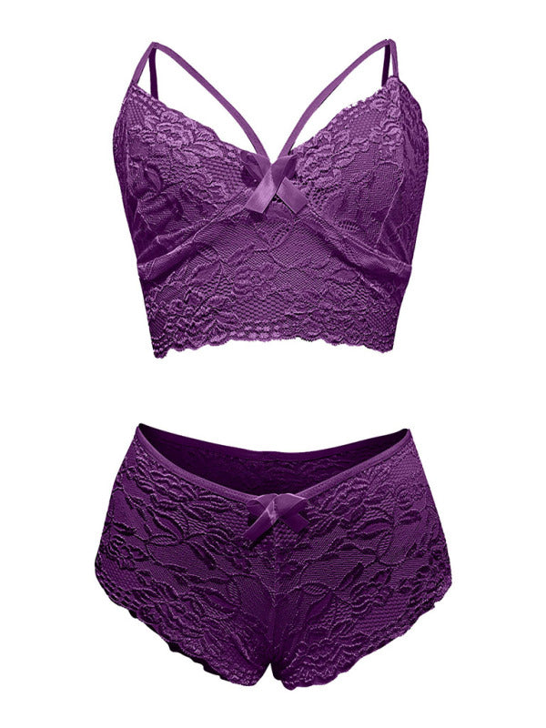 lingerie set with lace - Serenity Land fashion