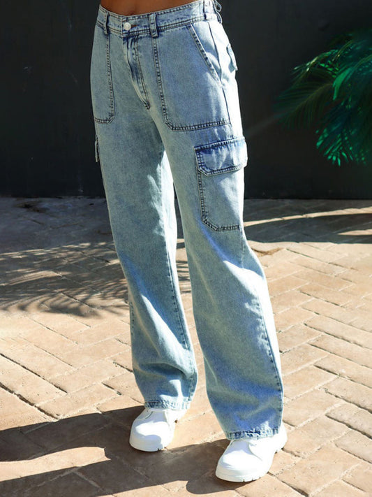 Classic Multi Pockets Cargo Jeans