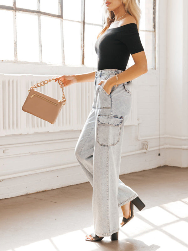 Classic Multi Pockets Cargo Jeans