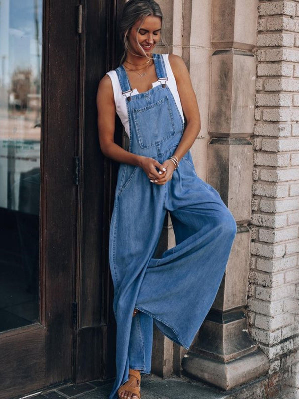 Loose Casual Denim Overalls