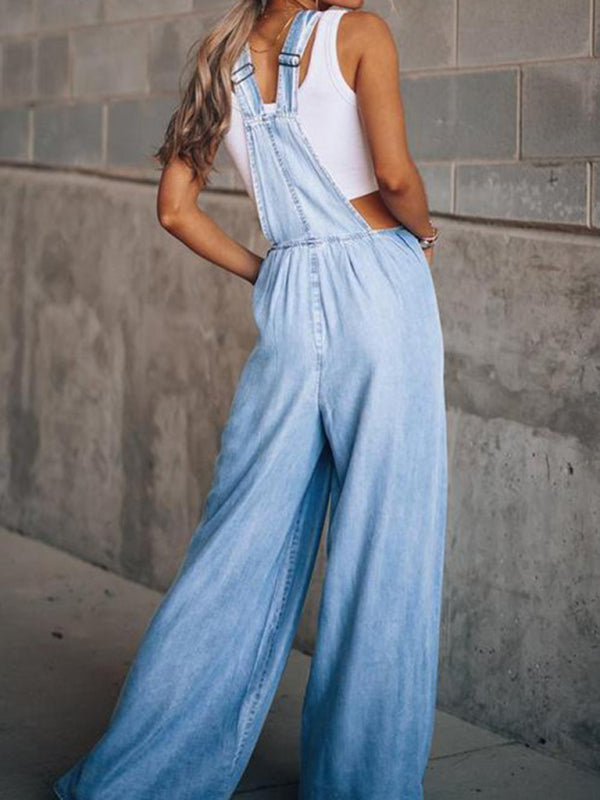 Loose Casual Denim Overalls