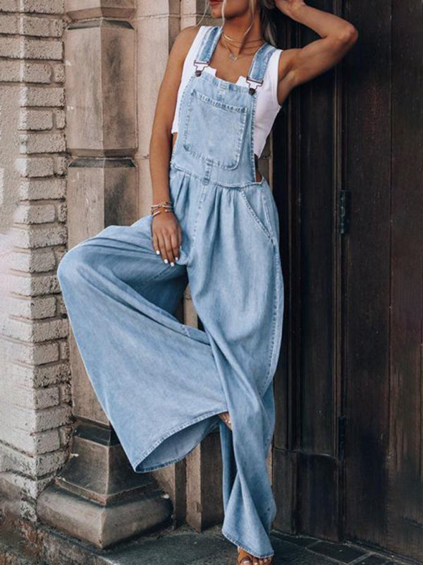 Loose Casual Denim Overalls