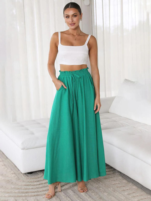 Women's High Waist, wide leg trousers
