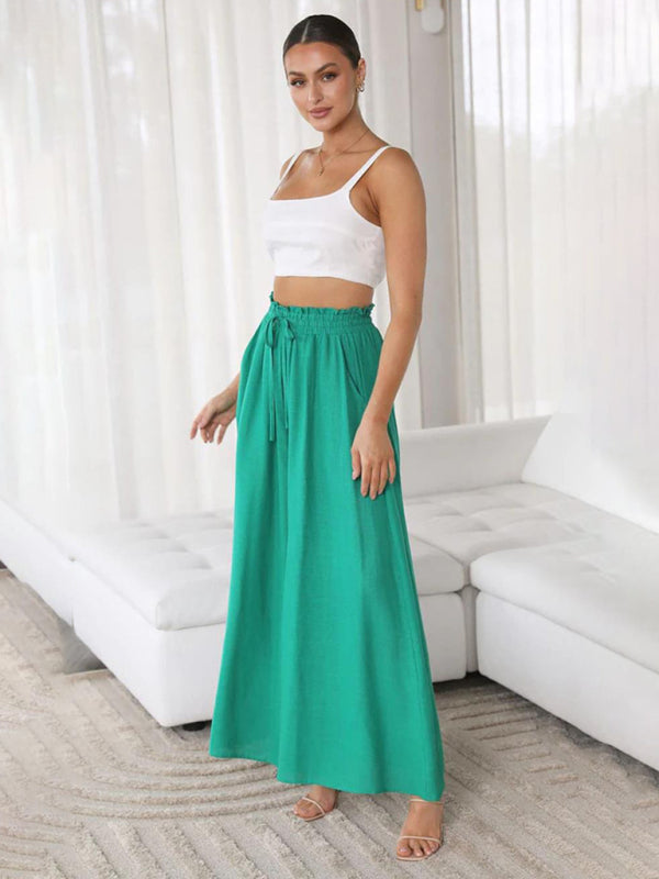 Women's High Waist, wide leg trousers