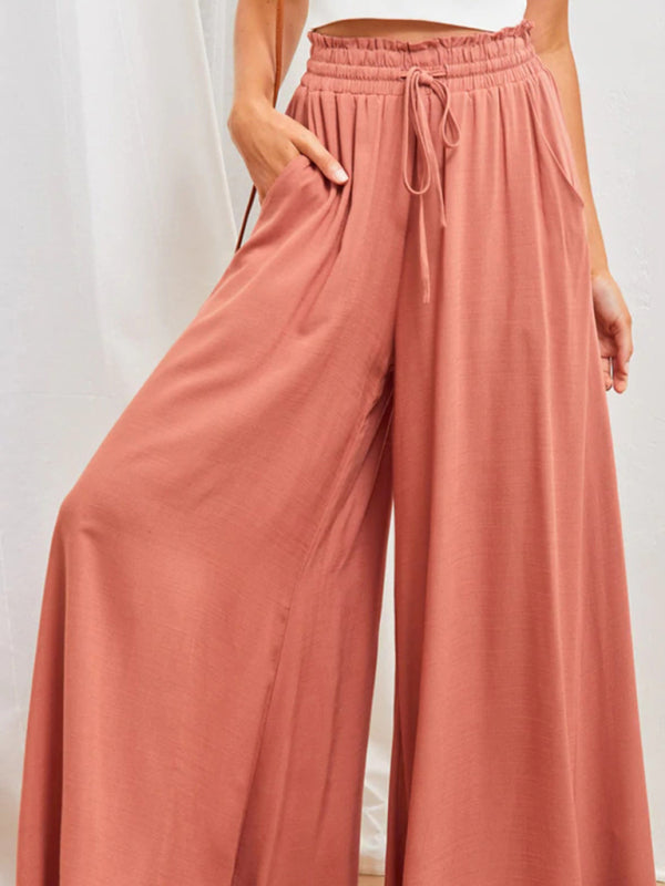 Women's High Waist, wide leg trousers