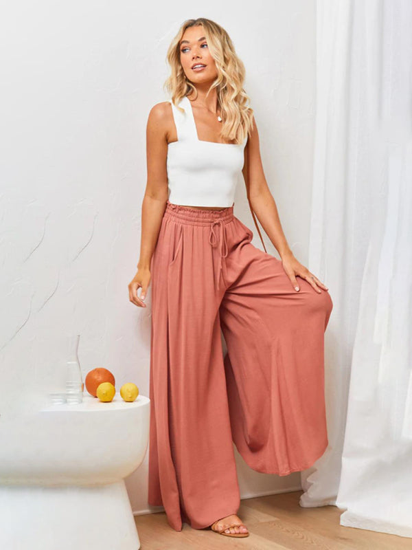 Women's High Waist, wide leg trousers