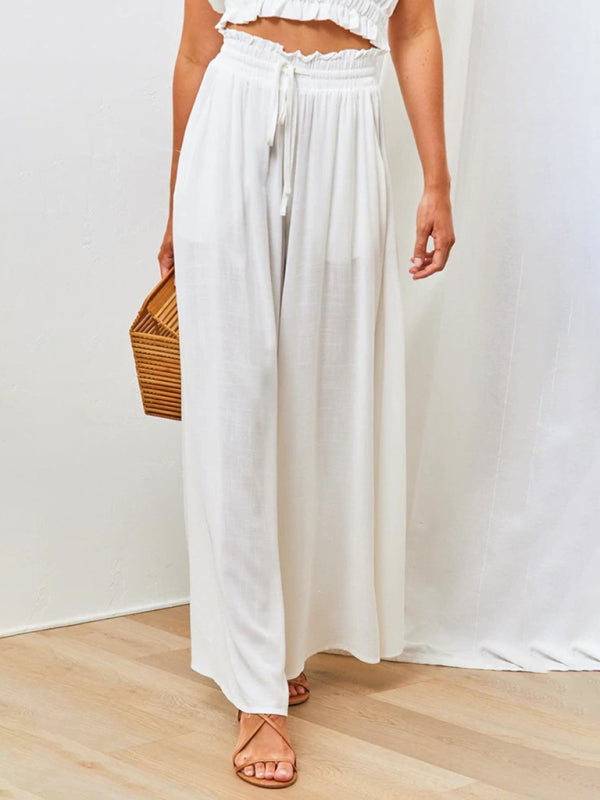 Women's High Waist, wide leg trousers