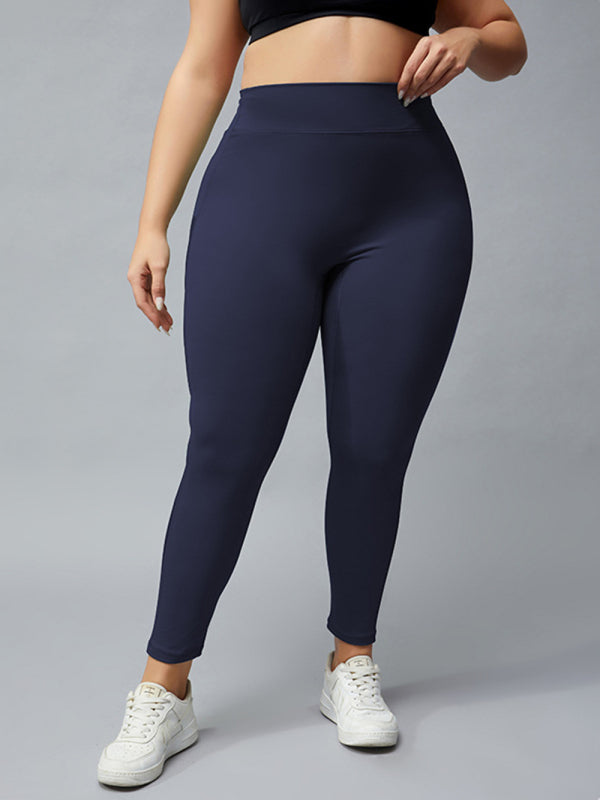 Women's Contrasting Color, High Waist Hip Lifting Yoga Pants