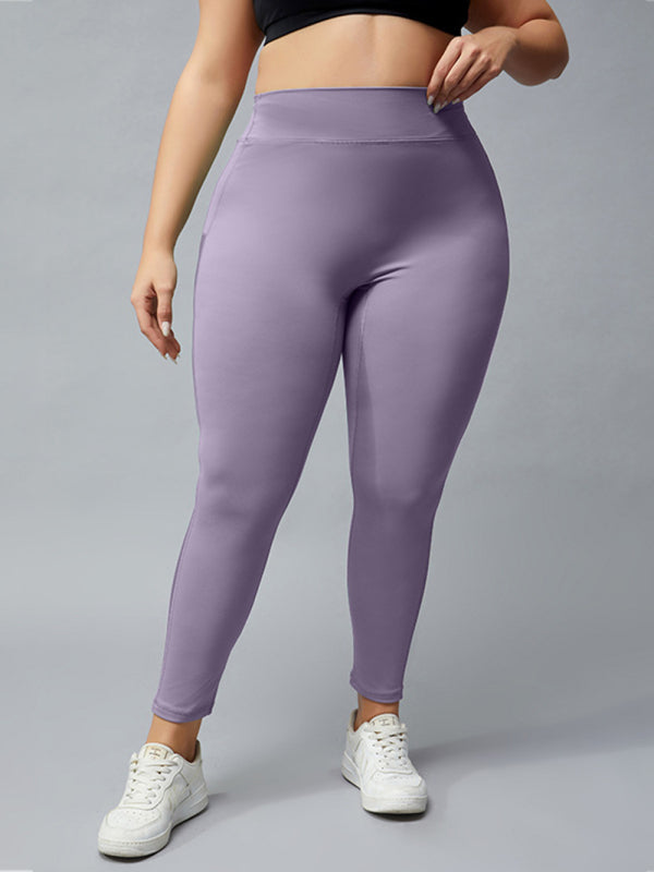 Women's Contrasting Color, High Waist Hip Lifting Yoga Pants
