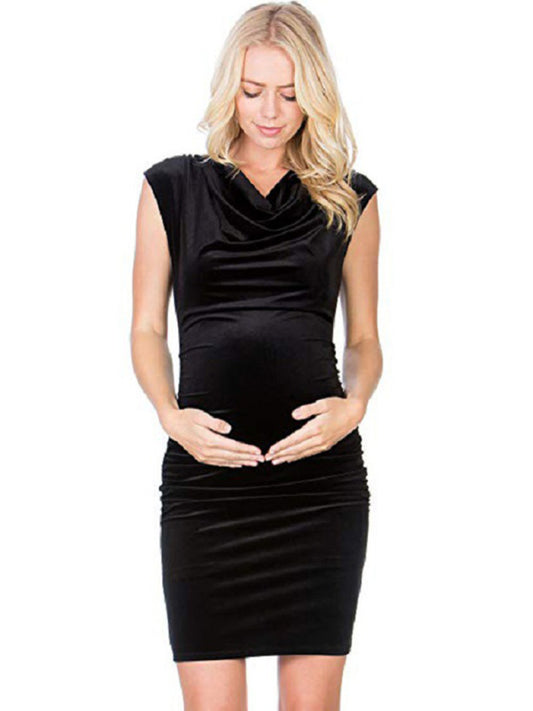 Maternity Sleeveless Party Sheath Dress - Serenity Land fashion