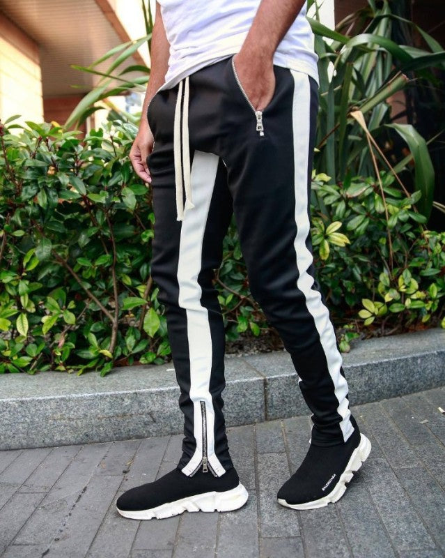 color-block casual double-pocket sportspants - Serenity Land fashion