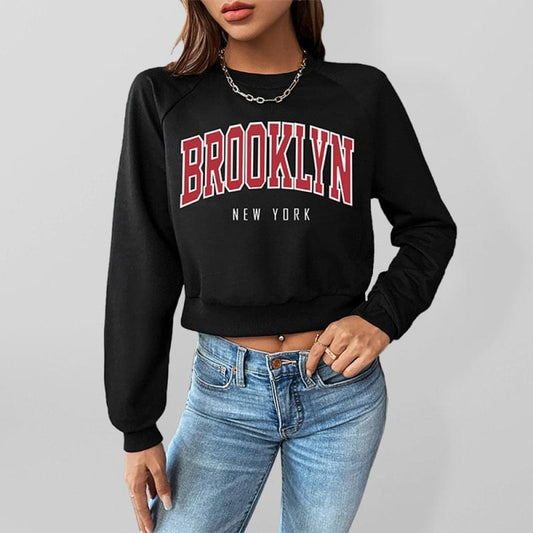 Brooklyn Graphic Crop Sweatshirt