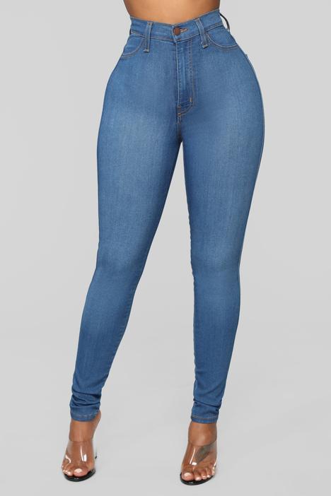 Women's High Waist Skinny Jeans - Serenity Land fashion