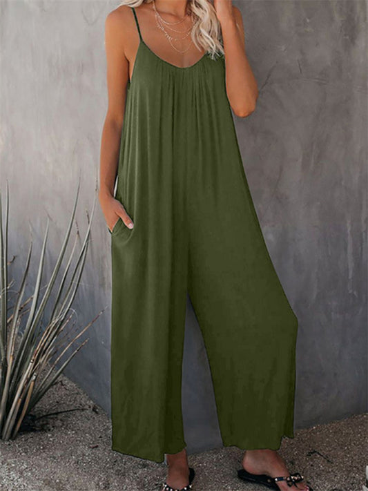 Solid Color Hot Short Jumpsuit - Serenity Land fashion