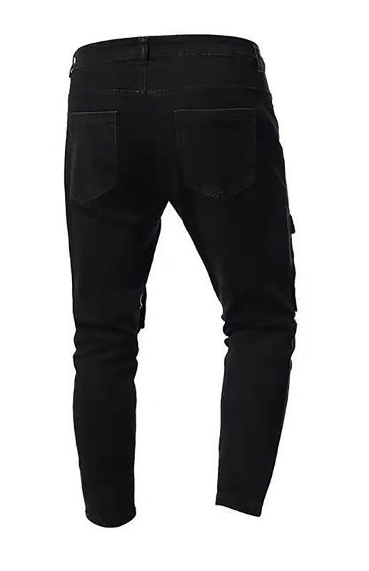 Mid Waist Ripped Slim Jeans - Serenity Land fashion