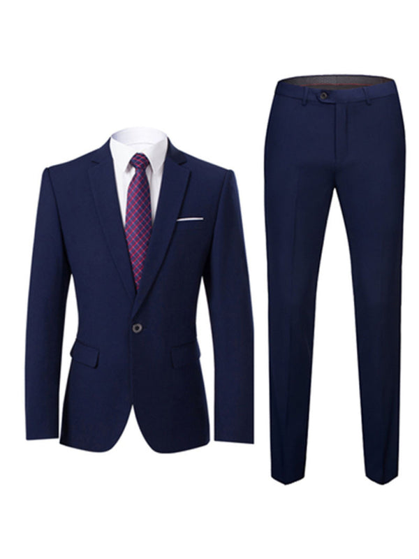 Slim Fit Business Two Piece Suit - Serenity Land fashion